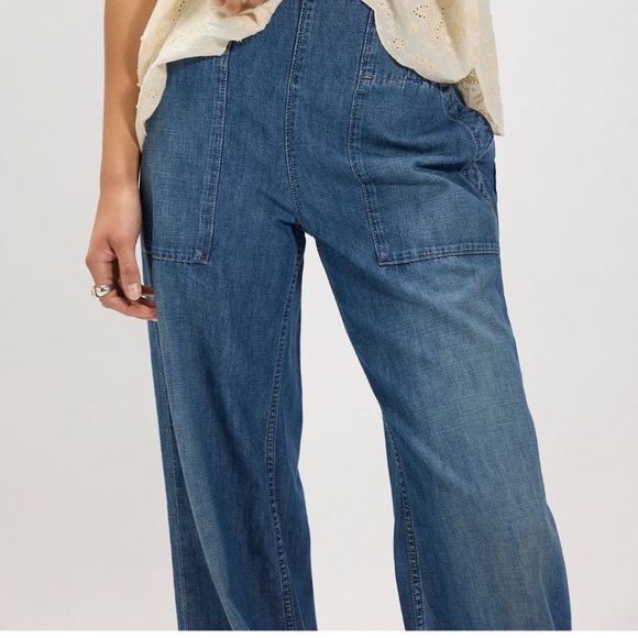 NWT We The Free Breezy Denim Pull-On Jean-Cobalt Blue - Picture 4 of 6